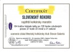 Certifikát pre MKK Slovan Galanta od Slovenských rekordov
